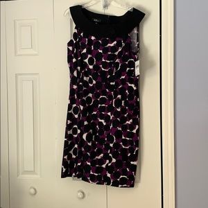 Black white and purple dress new with tags size 16